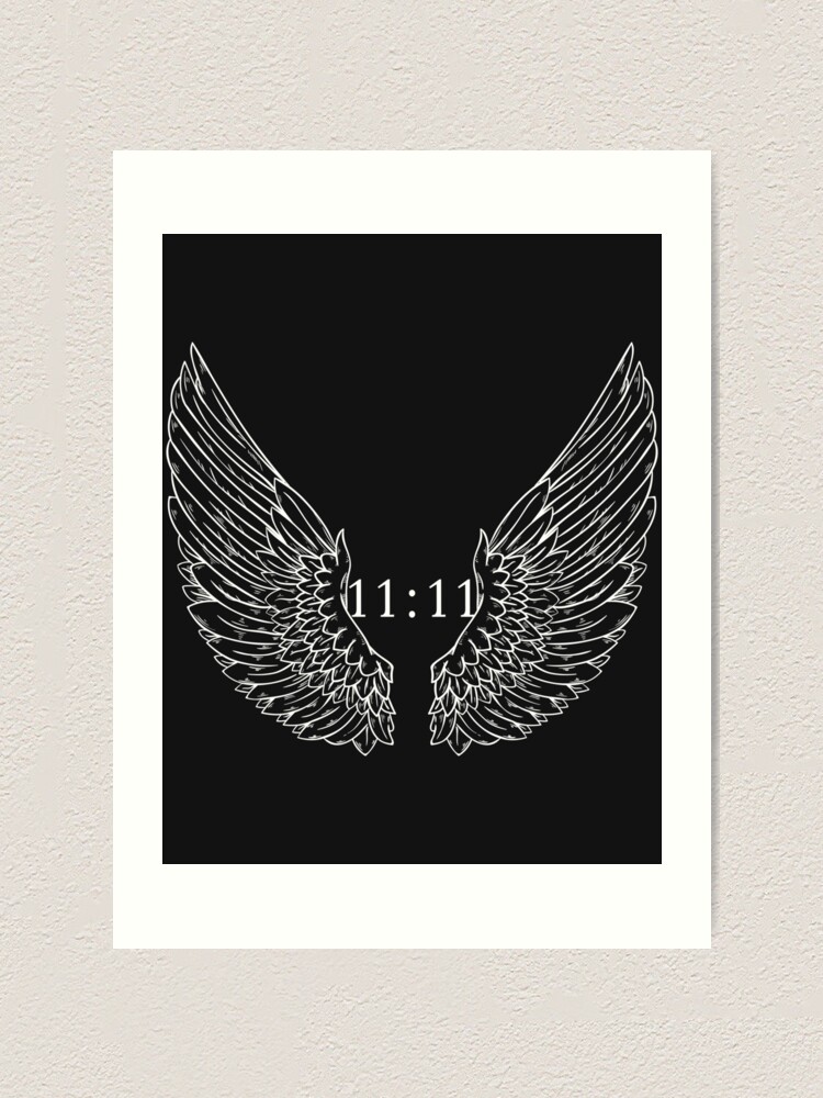 Angel number 1111 with angel wings