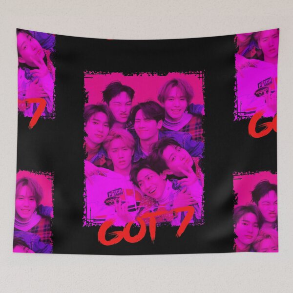 Item preview, GOT7 Kpop Group Members Purple Korean Kpop RGB Color Design designed and sold by Piosenka Art.