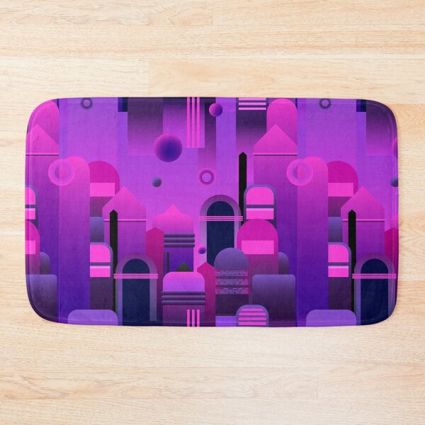 Item preview, Violet future city cyberpunk pattern designed and sold by YUBASShop.