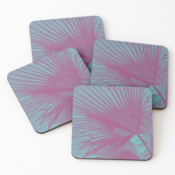 Item preview, Pink palm leaves against a turquoise sky designed and sold by Ninaeva.