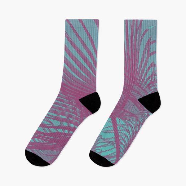 Item preview, Pink palm leaves against a turquoise sky designed and sold by Ninaeva.
