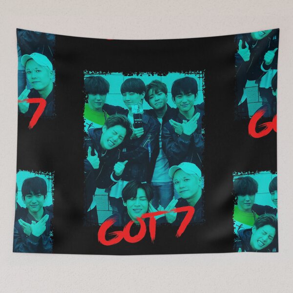 Item preview, GOT7 Kpop Group Members Blue Korean Kpop RGB Color Design designed and sold by Piosenka Art.