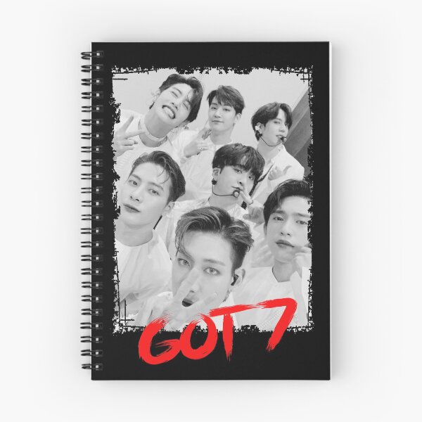 Item preview, GOT7 Kpop Group Members black and white Korean Kpop RGB Color Design designed and sold by Piosenka Art.