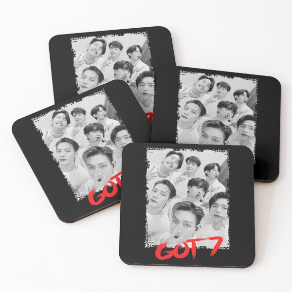 Item preview, GOT7 Kpop Group Members black and white Korean Kpop RGB Color Design designed and sold by Piosenka Art.