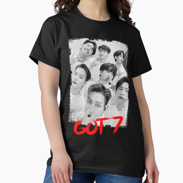 Artikel-Vorschau von GOT7 Kpop-Gruppenmitglieder schwarz-weiß koreanisches Kpop RGB-Farbdesign, designt und verkauft von Piosenka Art.