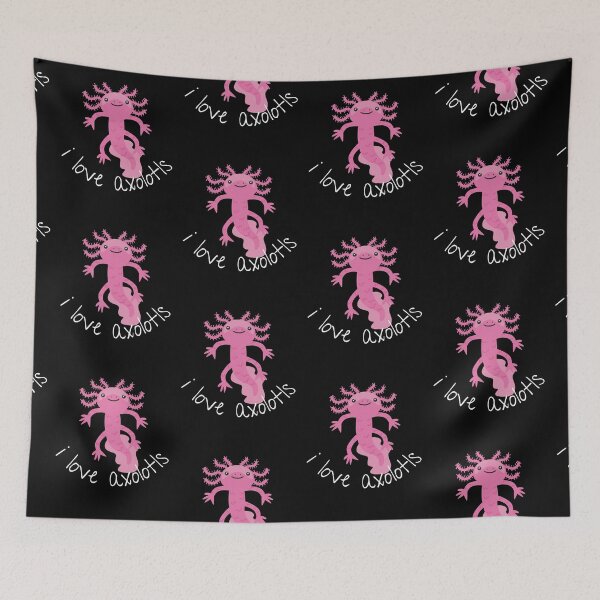 Item preview, I Love Axolotls Cute Simple Graphic Design designed and sold by EarthArtDesigns.