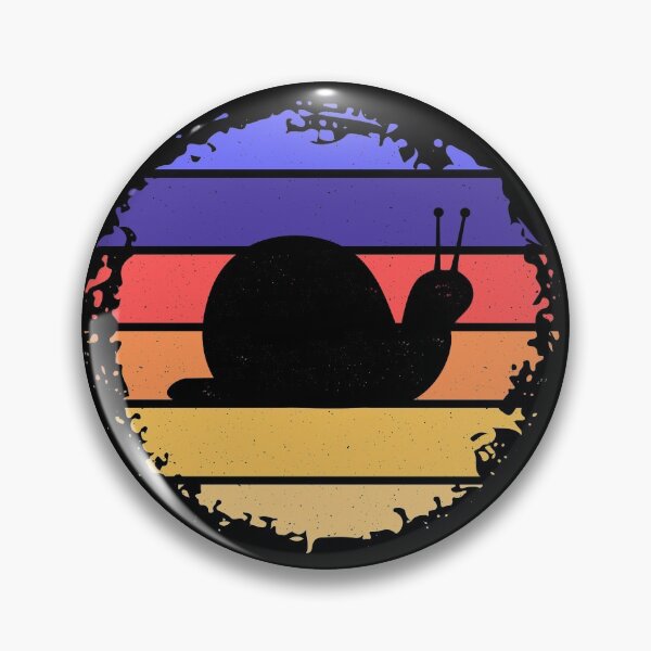 Item preview,  Easily Distracted by Snails, Silhouette of Snail Vintage Colorful Rainbow Background designed and sold by subtleday.