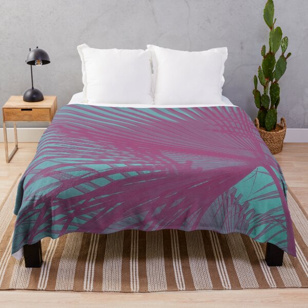 Item preview, Pink palm leaves against a turquoise sky designed and sold by Ninaeva.