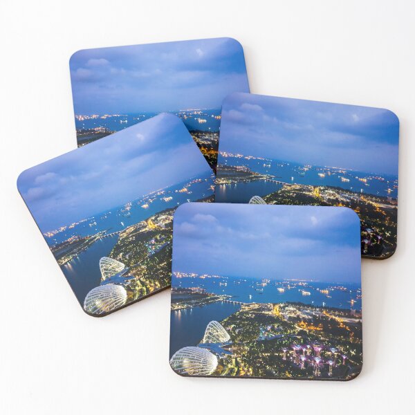 Item preview, Singapore Skyline Night View with Supertree Grove designed and sold by Happiness Creators.