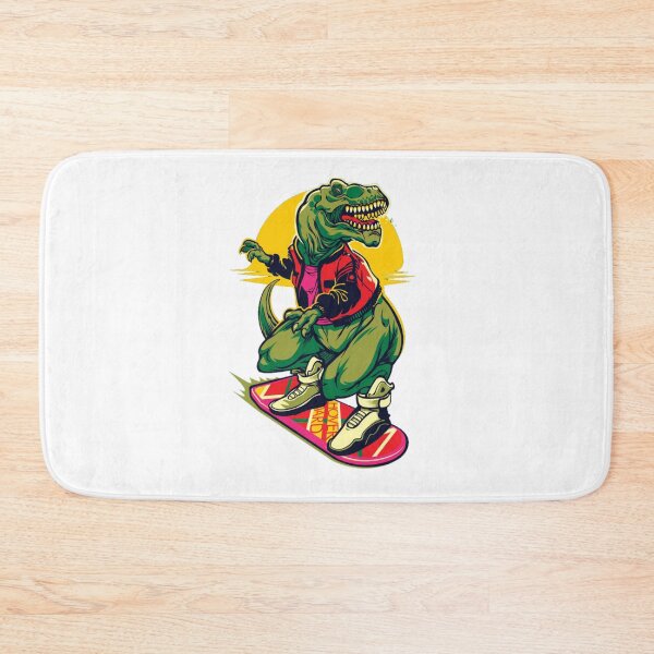 Item preview, cartoon of a dinosaur on skateboard.....!! designed and sold by VIVEK KUMAR RAI.