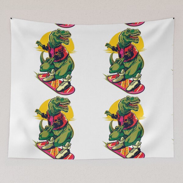 Item preview, cartoon of a dinosaur on skateboard.....!! designed and sold by VIVEK KUMAR RAI.