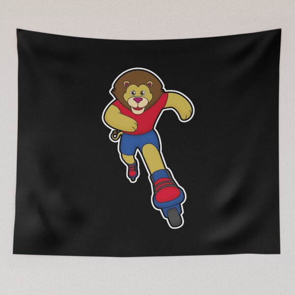 Item preview, Lion as Skater with Inline skates designed and sold by Snabdesign84.