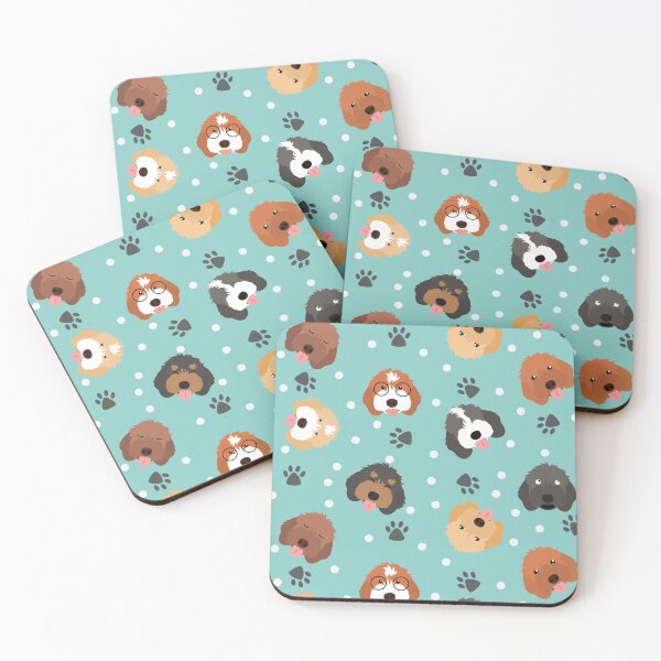 Item preview, Cute Cockapoo Cavapoo Cavoodle Dog Emoji - Green background designed and sold by Lulupainting.
