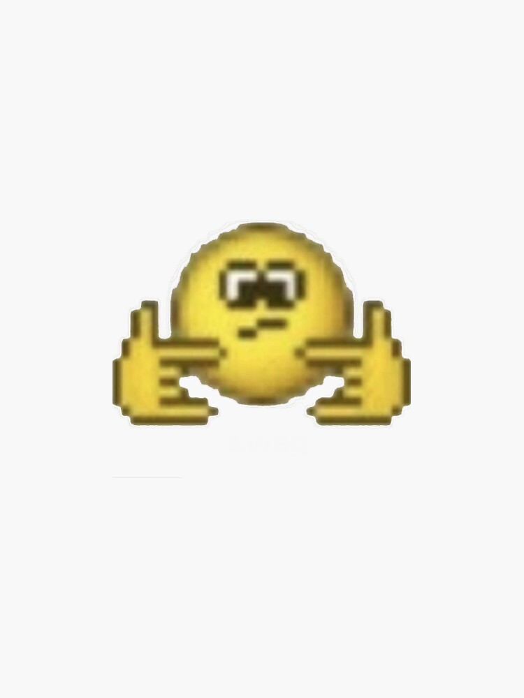 "swag emoji" Sticker for Sale by dinostoar Redbubble