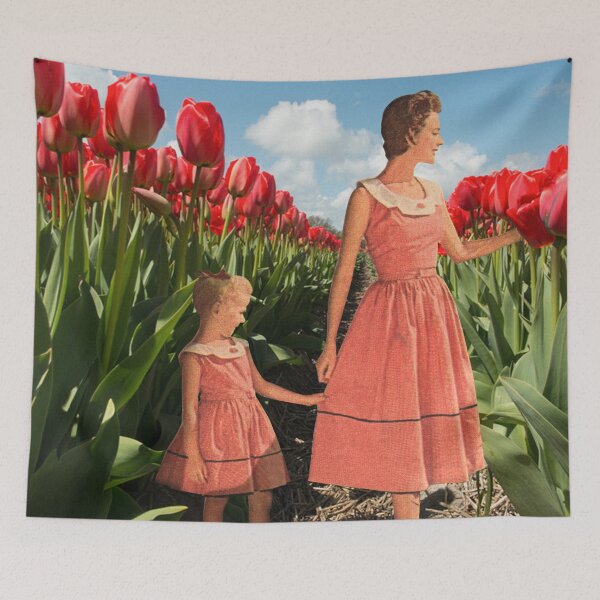 Item preview, Field of red tulips - Collage designed and sold by brokenchina.