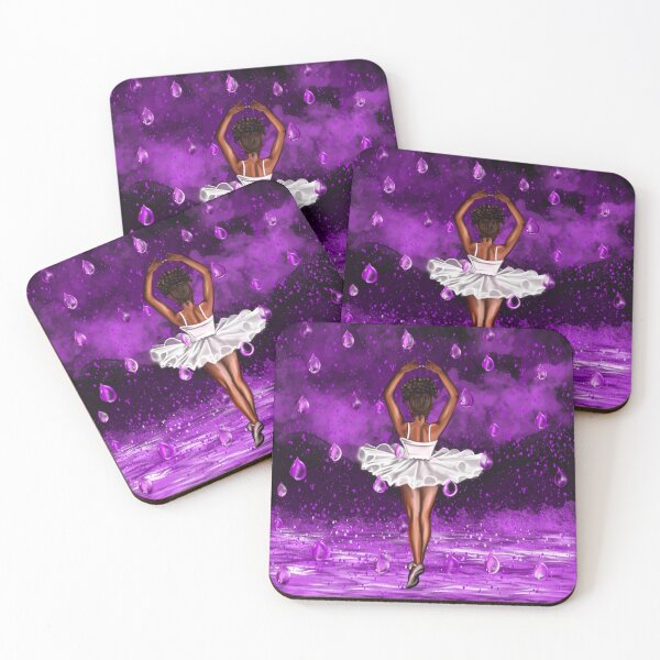 Item preview, Black ballerina with white tutu dancing in the rain, ballerina among raindrops falling into Water designed and sold by Artonmytee.