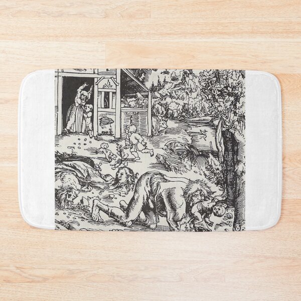 Item preview, Werewolf wood block craving  designed and sold by beachcamper.