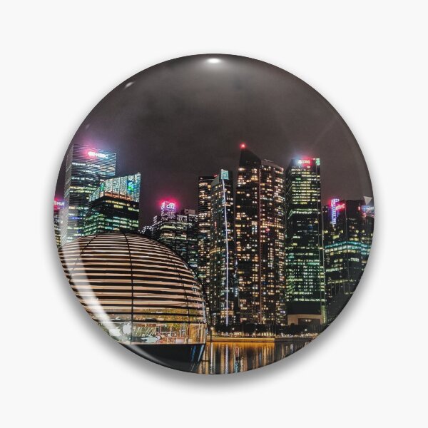 Item preview, Singapore Skyline Nightview Floating Apple Store designed and sold by Happiness Creators.