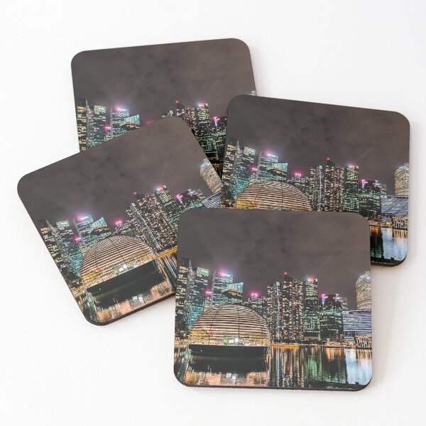 Item preview, Singapore Skyline Nightview Floating Apple Store designed and sold by Happiness Creators.