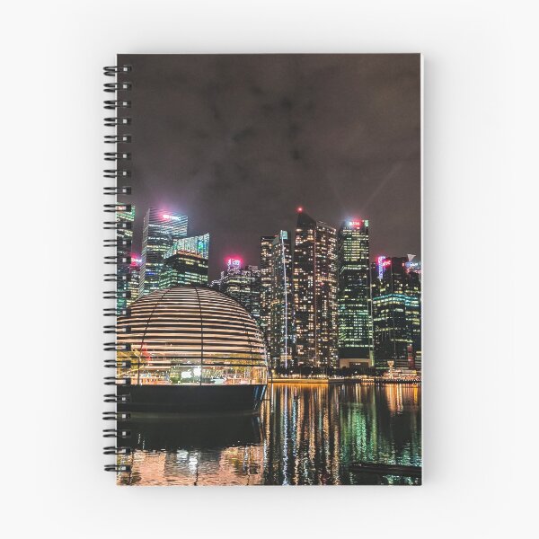 Item preview, Singapore Skyline Nightview Floating Apple Store designed and sold by Happiness Creators.