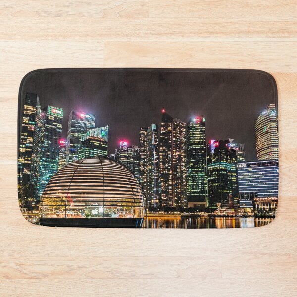Item preview, Singapore Skyline Nightview Floating Apple Store designed and sold by Happiness Creators.