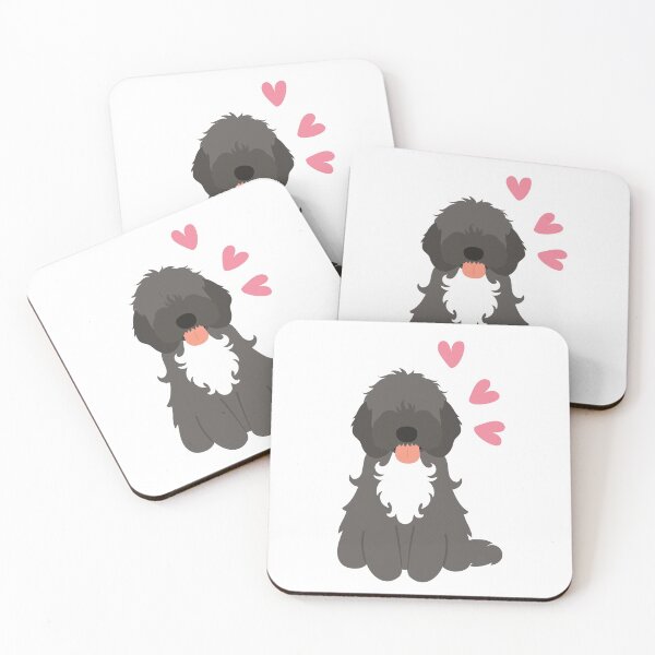 Item preview, LOVE Black and White Cockapoo Cavapoo Cavoodle  designed and sold by Lulupainting.
