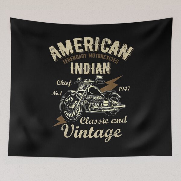 Item preview, Retro Vintage American Motorcycle Indian For Old Biker Club designed and sold by aliceshe.