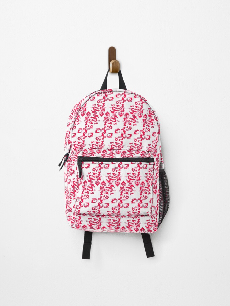Thumbnail 1 of 3, Backpack, Beautiful Red Floral Design Pattern designed and sold by TheSharpService.