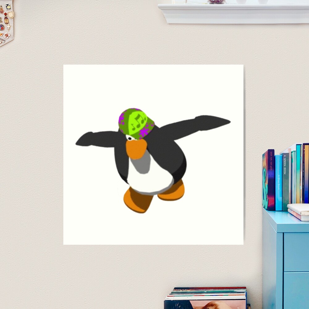 Custom Club Penguin Meme Landscape Canvas Print By Cm-arts