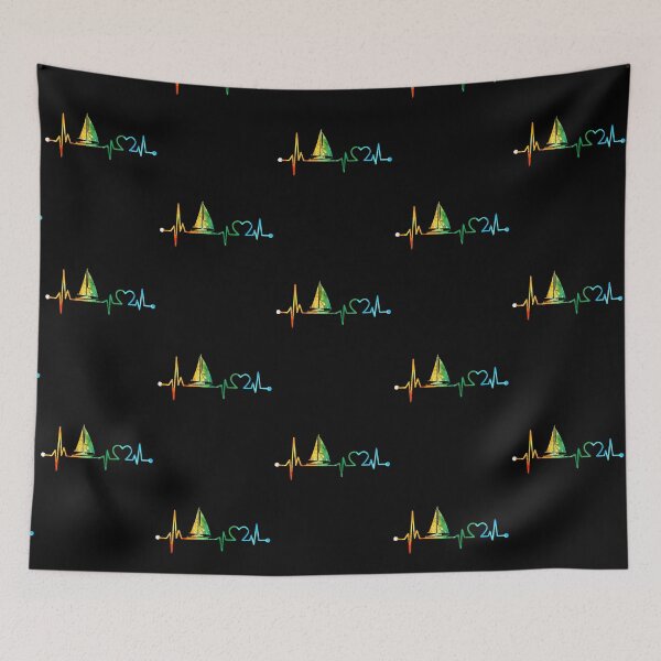 Item preview, SAILING HEARTBEAT WATERCOLOR, SAILING WATERCOLOR, SAILING HEARTBEAT  designed and sold by WinghiDesign.