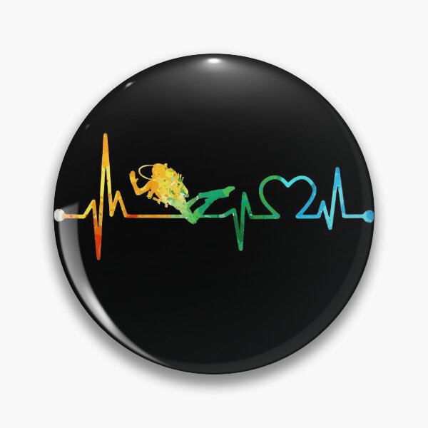 Item preview, SCUBA DIVING HEARTBEAT WATERCOLOR, SCUBA DIVING WATERCOLOR, SCUBA DIVING HEARTBEAT  designed and sold by WinghiDesign.