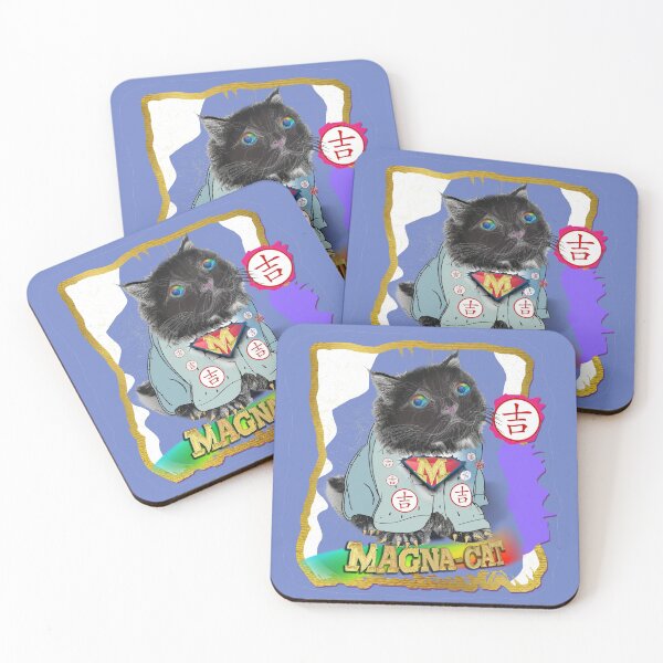 Item preview, Puffy Magna Miracle Cat - Hero Black Cat (By AliceCCI)  Japan Style With Lucky Symbol designed and sold by VanyssaGraphics.