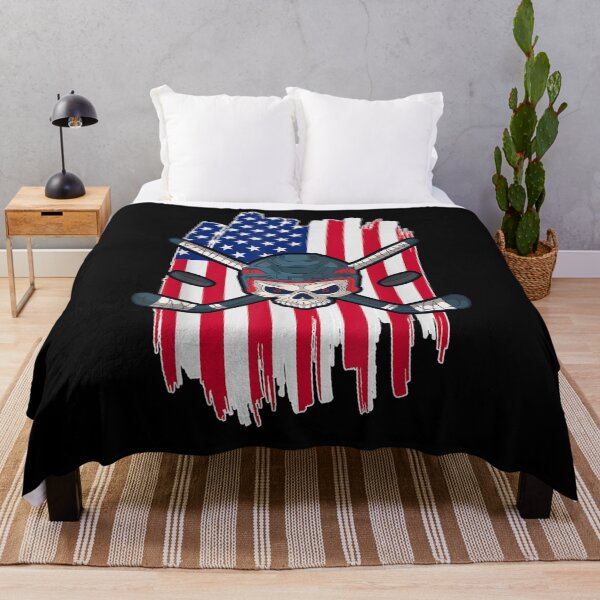 Item preview, Usa Flag Hockey Skull 4th Of July Gift Patriotic Ice Hockey designed and sold by lucretia155.