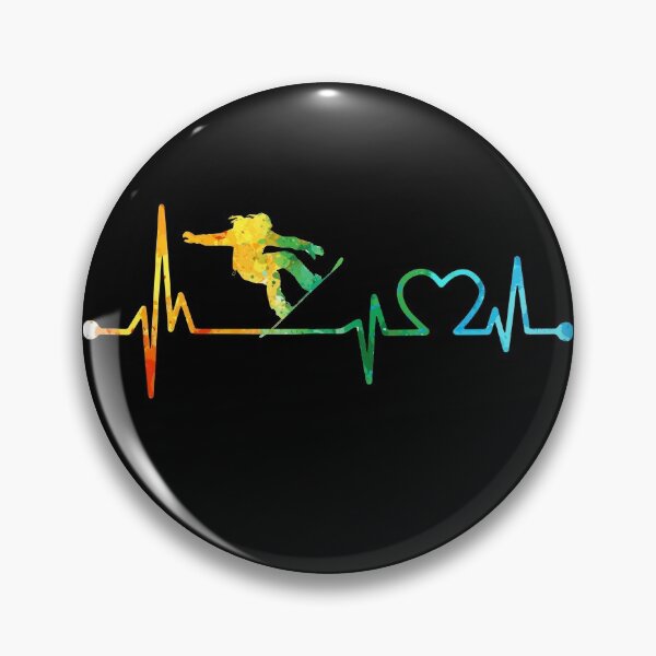 Artikelvorschau, SNOWBOARDING HEARTBEAT AQUARELL entworfen und verkauft von WinghiDesign.