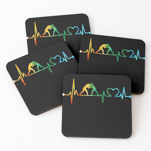 Item preview, Wrestling heartbeat watercolor designed and sold by WinghiDesign.