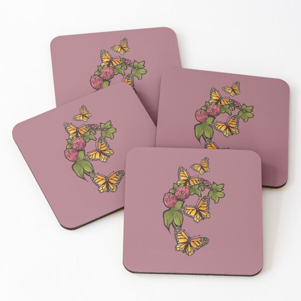 Item preview, Monarch Butterfly Red Clover designed and sold by FrictionMaxxing.