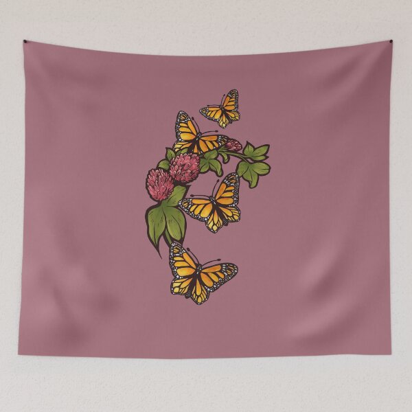 Item preview, Monarch Butterfly Red Clover designed and sold by FrictionMaxxing.