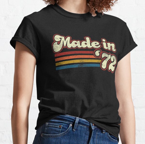 Vintage 1972 49th Birthday Made in 1972 Born in 1972  Classic T-Shirt