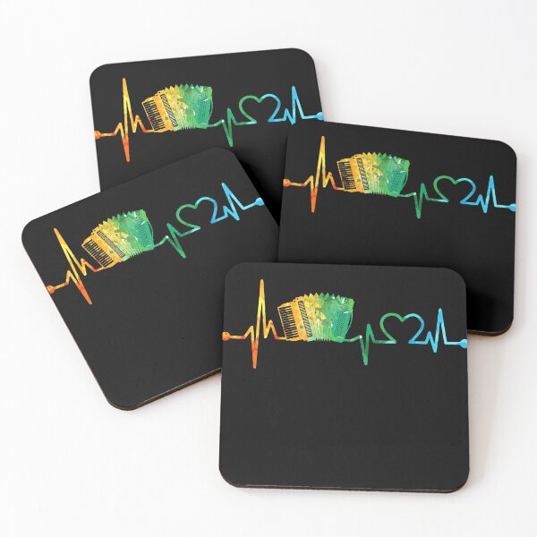 Item preview, ACCORDION HEARTBEAT WATERCOLOR designed and sold by WinghiDesign.