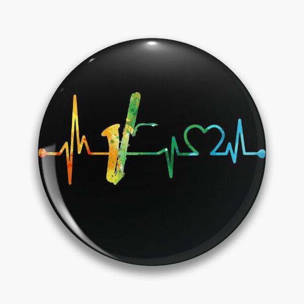 Item preview, BARITONE SAXOPHONE HEARTBEAT WATERCOLOR designed and sold by WinghiDesign.