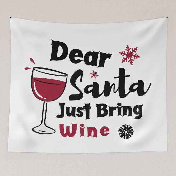 Item preview, Dear Santa Just Bring Wine - christmas designed and sold by Aimyashoppy.