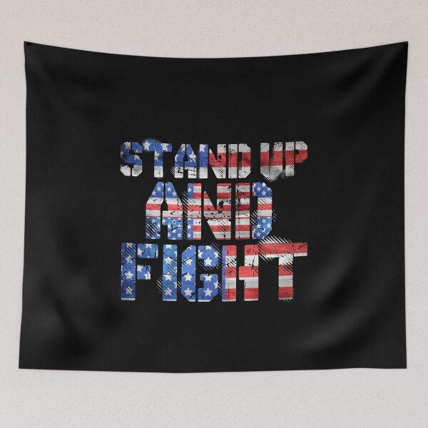 Item preview, stand up and fight  USA flag designed and sold by MXanwar.