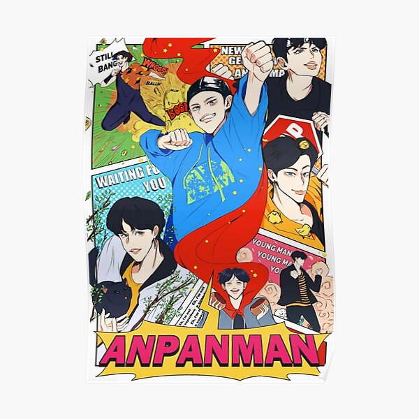 Bts Anpanman Wall Art Redbubble