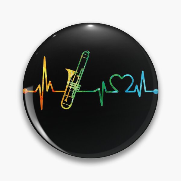 Item preview, TROMBONE HEARTBEAT WATERCOLOR designed and sold by WinghiDesign.