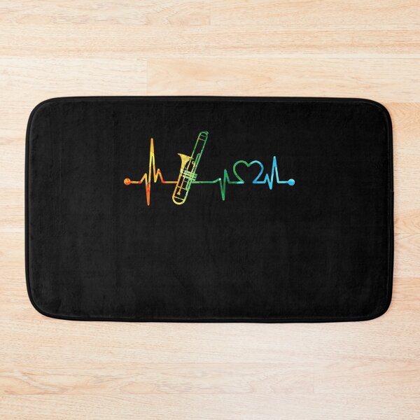 Item preview, TROMBONE HEARTBEAT WATERCOLOR designed and sold by WinghiDesign.