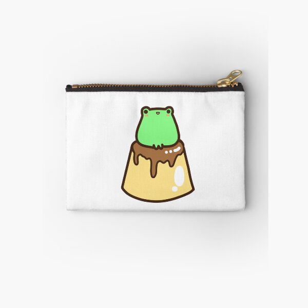 Item preview, kawaii cute green frog on japanese custard pudding designed and sold by GLwithUs.