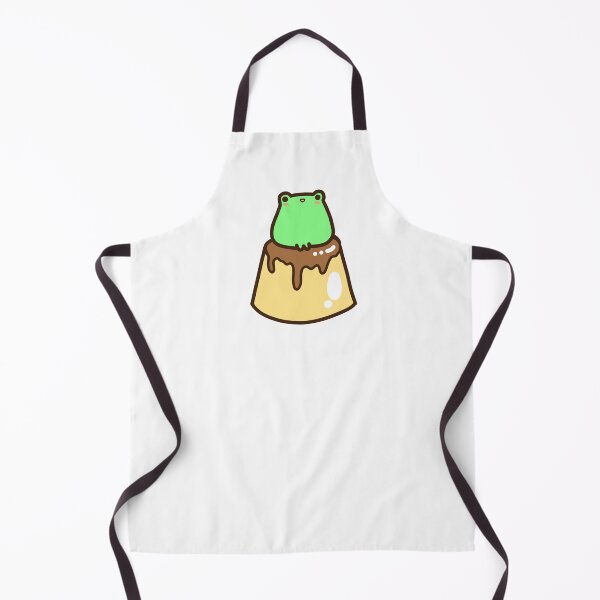 Item preview, kawaii cute green frog on japanese custard pudding designed and sold by GLwithUs.