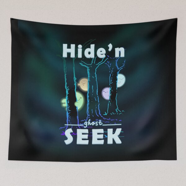Item preview, Hide'n Ghost Seek: Cute colorful  ghosts hiding around for a Halloween game designed and sold by AxelGreen72.