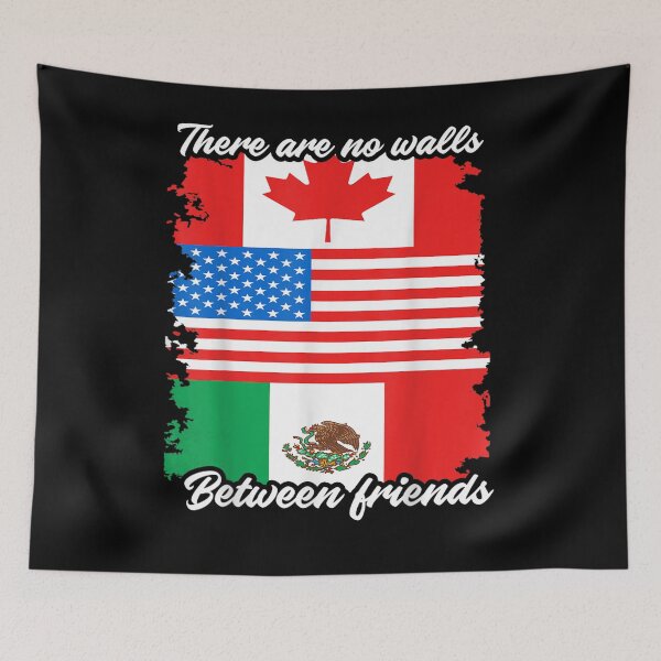 Item preview, Mexican American Canadian Flag Border Wall Protest designed and sold by aliceshe.