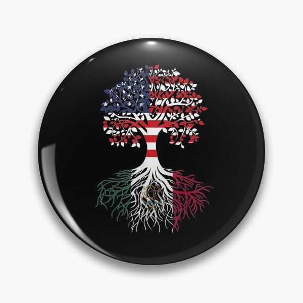 Item preview, Mexican Roots American Grown Tree Flag designed and sold by aliceshe.